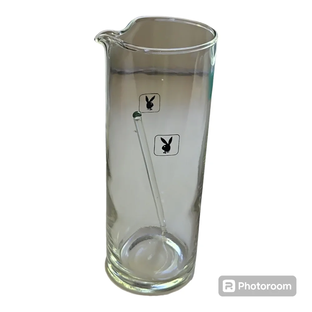 Vintage Playboy Martini Pitcher W/ Napkins & Olive Picks